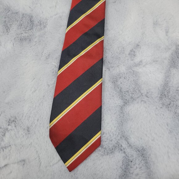Howarth's Red and Blue Stripe Silk Neck Tie EUC - Picture 5 of 5